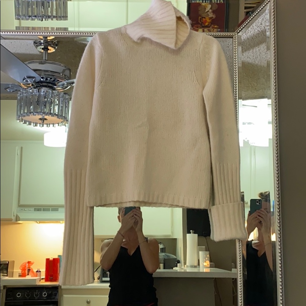 Cream French Connection Turtleneck.